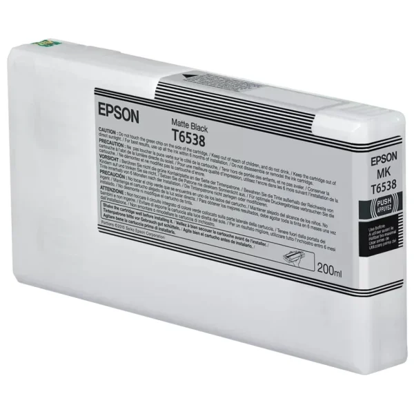New, Pre-Owned - Epson T6538 Matte Black Ink Cartridge, T653800