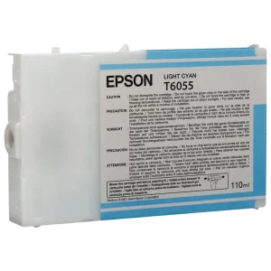 New, Pre-Owned - Epson T6055 Light Cyan Ink Cartridge, T605500