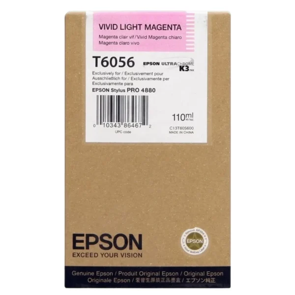New, Pre-Owned - Epson T6056 Vivid Light Magenta Ink Cartridge, T605600