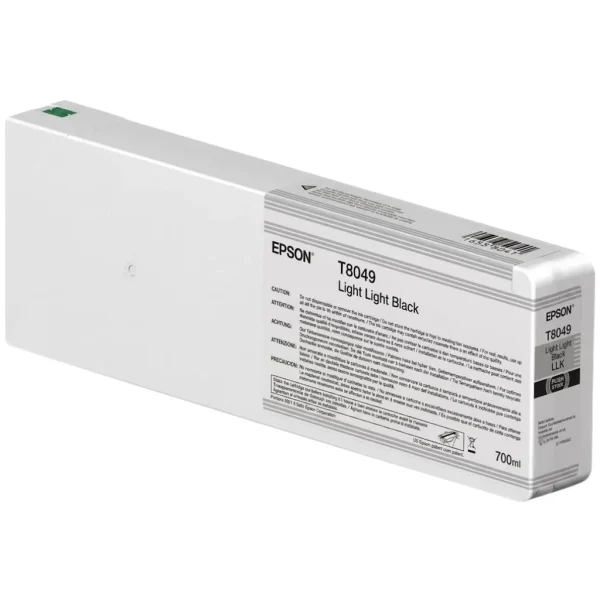 New, Pre-Owned - Epson (T8049) 700ml UltraChrome HD Light Light Black Ink Cartridge, T804900