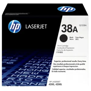New, Pre-Owned - HP 38A Standard Yield Black LaserJet Toner Cartridge, Q1338A