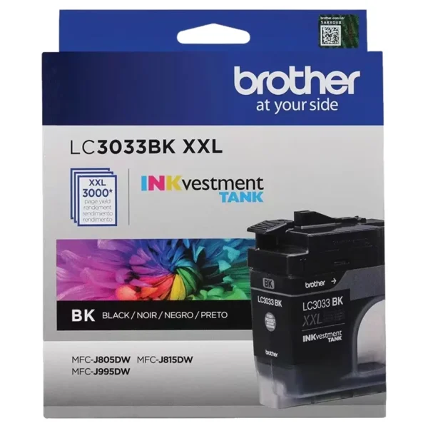 New, Pre-Owned - Brother LC3033BK XXL Black Super High-Yield Tank Ink Cartridge
