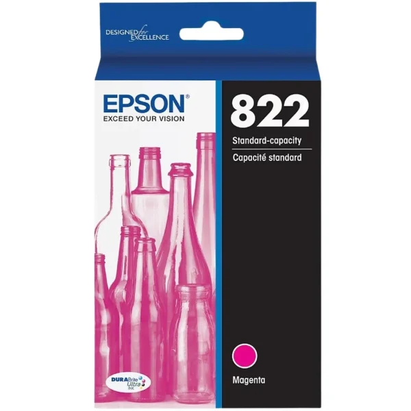 New, Pre-Owned - Epson 822 Standard Yield Magenta Single Ink Cartridge