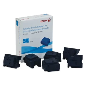 New, Pre-Owned - Xerox ColorQube Ink Cyan, ColorQube 8900 (6 Sticks), 108R01014