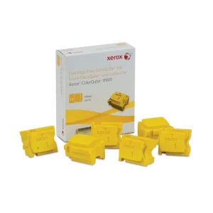 New, Pre-Owned - Xerox ColorQube Ink Yellow, ColorQube 8900 (6 Sticks), 108R01016