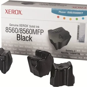 New, Pre-Owned - Xerox Phaser 8560 Black Solid Ink Pack (3 Sticks) 108R00726