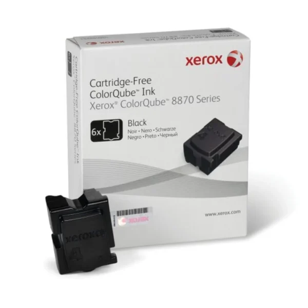 New, Pre-Owned - Xerox ColorQube 8870 / 8880 Black Solid Ink Pack (6 Sticks),108R00953