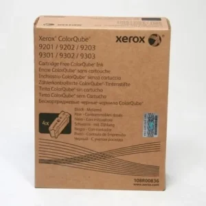 New, Pre-Owned - Xerox 108R00832 Black (4 Pack) Solid Ink ColorStix