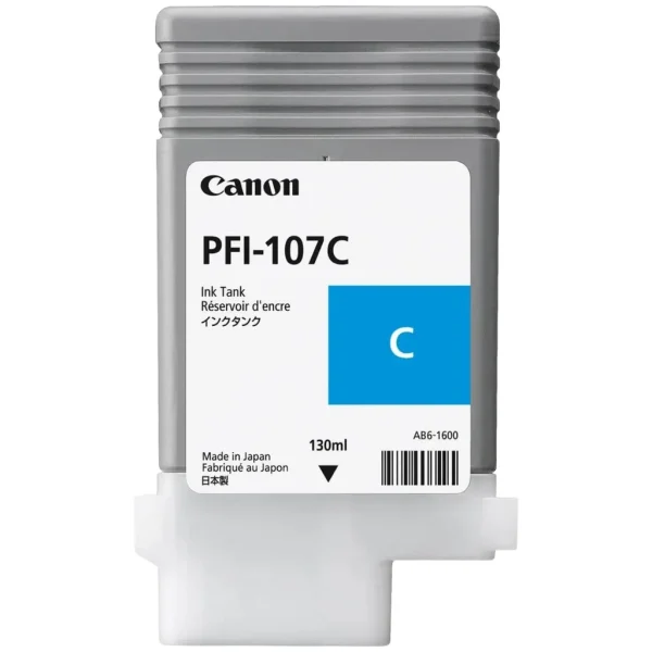 New, Pre-Owned - Canon PFI-107 130mL Cyan Ink Cartridge