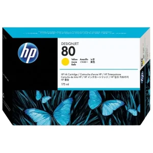 New, Pre-Owned - HP 80 (C4873A) 175ml Yellow Ink Cartridge