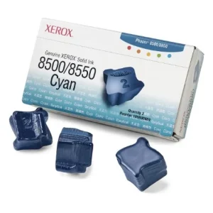 New, Pre-Owned - Xerox Solid Ink 8500/8550 Cyan (3 sticks) (108R00669)