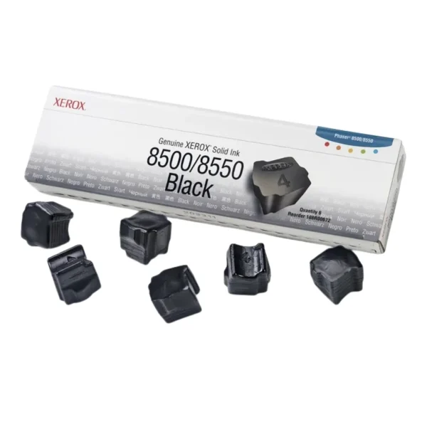 New, Pre-Owned - Xerox Solid Ink 8500/8550 Black (6 sticks) (108R00672)