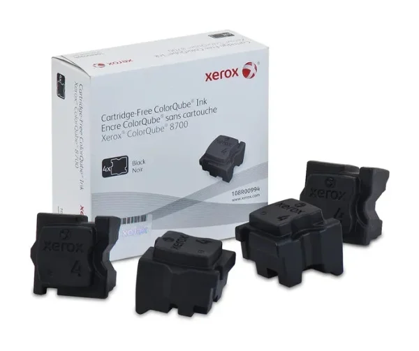 New, Pre-Owned - Xerox Solid Ink 8700 Black (4 sticks) (108R00994)