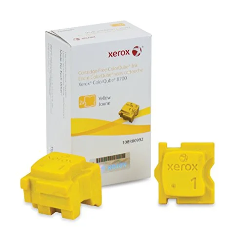 New, Pre-Owned - Xerox Solid Ink 8700 Yellow (2 sticks) (108R00992) (108R01012)
