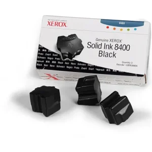 New, Pre-Owned - Xerox Solid Ink 8400 Black (3 sticks) (108R00604)