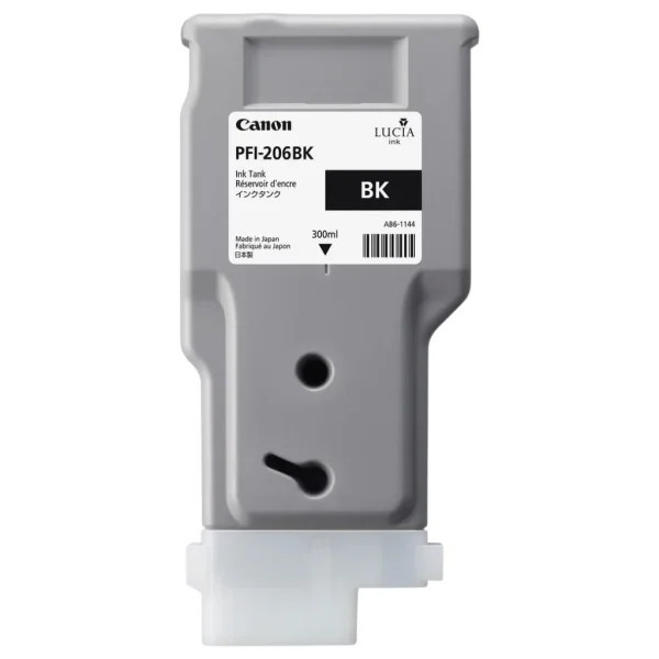 New, Pre-Owned - Canon PFI-206 300mL Black PFI-206BK Ink Cartridge