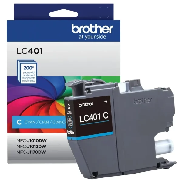 New, Pre-Owned - Brother LC401 Cyan Ink Cartridge