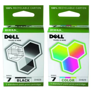 New, Pre-Owned - Dell Series 7 Black and Color Combo Pack Ink Cartridges