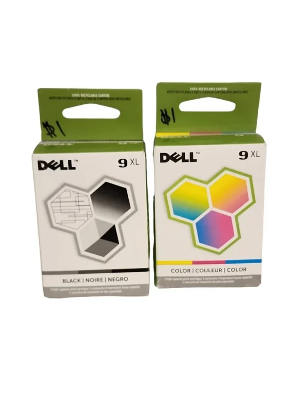 New, Pre-Owned - Dell Series 9XL MK992 Black / MK993 Color Ink Cartridges Combo Pack