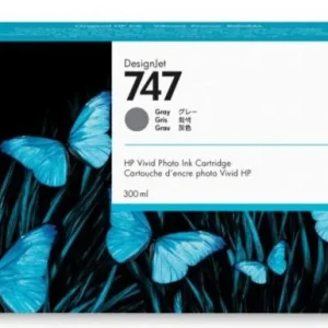 New, Pre-Owned - HP 747 300-ml Gray DesignJet Ink Cartridge, P2V86A