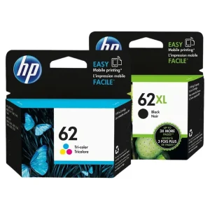 New, Pre-Owned - HP 62XL Black & 62 Color Ink Cartridge- 2 Pack