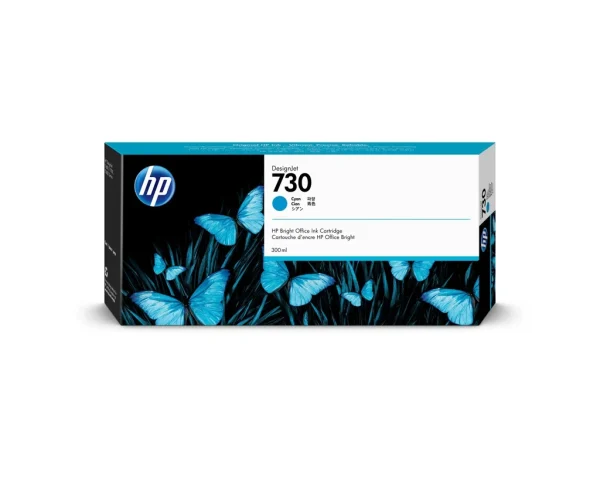 New, Pre-Owned - HP 730 300-ml (P2V68A) Cyan Ink Cartridge