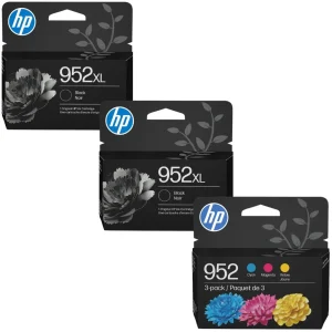 New, Pre-Owned - HP 952XL 2 Black, Cyan, Magenta, Yellow Ink Cartridge - 5 Pack