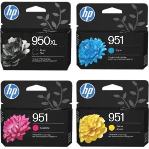 New, Pre-Owned - HP 950XL Black & 951 Cyan, Magenta & Yellow Ink Cartridges