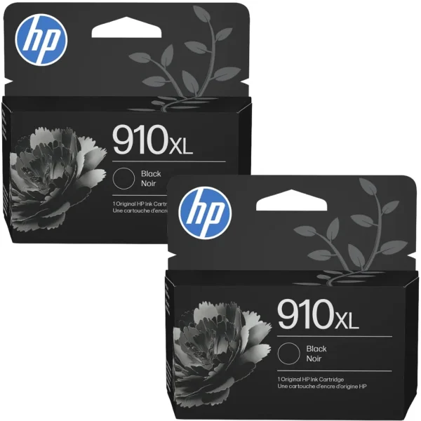 New, Pre-Owned - HP 910XL (3JB42BN) Black High Yield Ink Cartridge-2 Pack