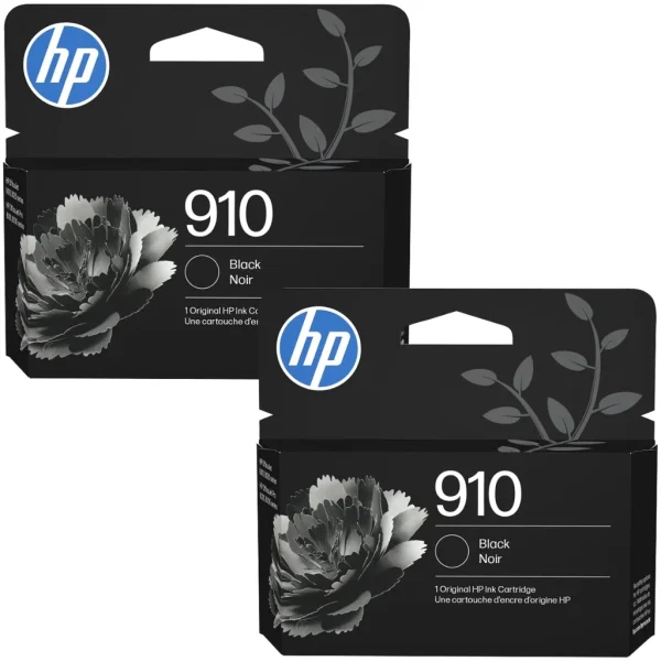 New, Pre-Owned - HP 910 (3JB40AN) Black Standard Yield Ink Cartridge-2 Pack