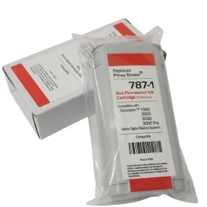 New, Pre-Owned - Pitney Bowes 787-1 Fluorescent Red Ink Cartridge