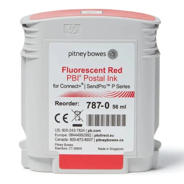 New, Pre-Owned - Pitney Bowes 787-0 Fluorescent Red Ink Cartridge