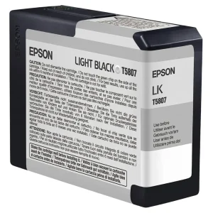 New, Pre-Owned - Epson T5807 Light Black 80ml Ink Cartridge