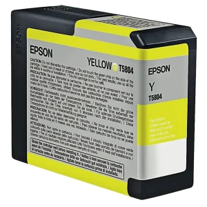 New, Pre-Owned - Epson T5804 Yellow 80ml Ink Cartridge