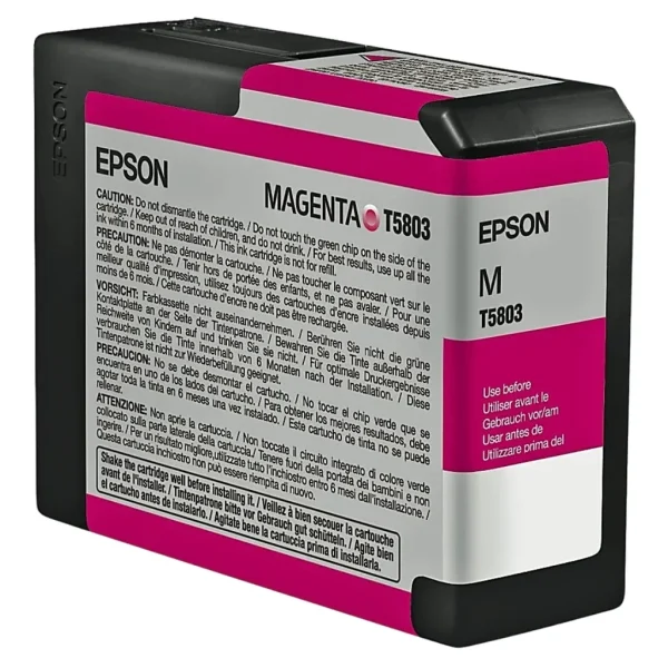 New, Pre-Owned - Epson T5803 Magenta 80ml Ink Cartridge