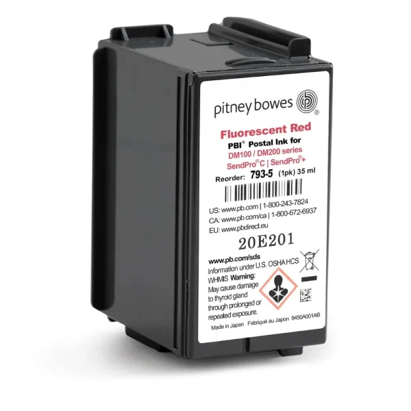 New, Pre-Owned - Pitney Bowes 793-5 Fluorescent Red Ink Cartridge
