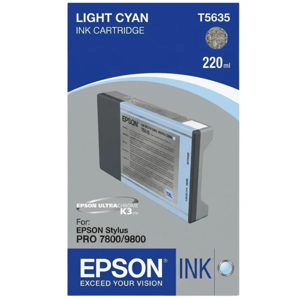 New, Pre-Owned - Epson T5635 Light Cyan Ink Cartridge