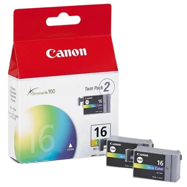 New, Pre-Owned - Canon BCI-16 Color Ink Cartridge-2 Pack