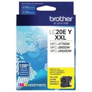New, Pre-Owned - Brother LC20E Extra High Yield Yellow Ink Cartridge