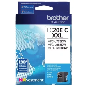 New, Pre-Owned - Brother LC20E Extra High Yield Cyan Ink Cartridge