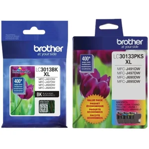 New, Pre-Owned - Brother LC3013XL Black, Cyan, Magenta and Yellow Ink Cartridge