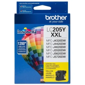 New, Pre-Owned - Brother LC205XXL Extra High Yield Yellow Ink Cartridge