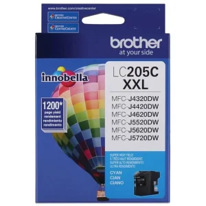 New, Pre-Owned - Brother LC205XXL Extra High Yield Cyan Ink Cartridge