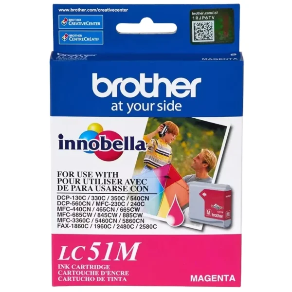New, Pre-Owned - Brother LC51M Magenta Ink Cartridge