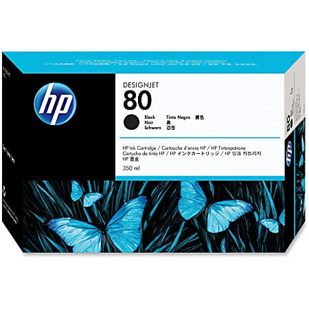 New, Pre-Owned - HP 80 (C4871A) Black Ink Cartridge