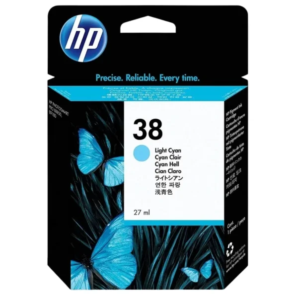 New, Pre-Owned - HP 38 Light Cyan (C9418A) Ink Cartridge