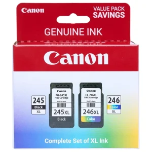 New, Pre-Owned - Canon PG-245XL & CL-246XL Black & Color Ink Cartridges