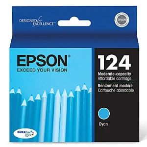 New, Pre-Owned - Epson 124 Cyan Ink Cartridge