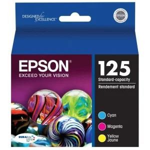 New, Pre-Owned - Epson 125 Black, Cyan, Magenta, Yellow Ink Cartridge