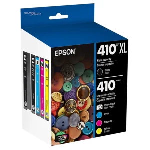 New, Pre-Owned - Epson 410XL Black and 410 Photo Black and Color Ink Cartridges